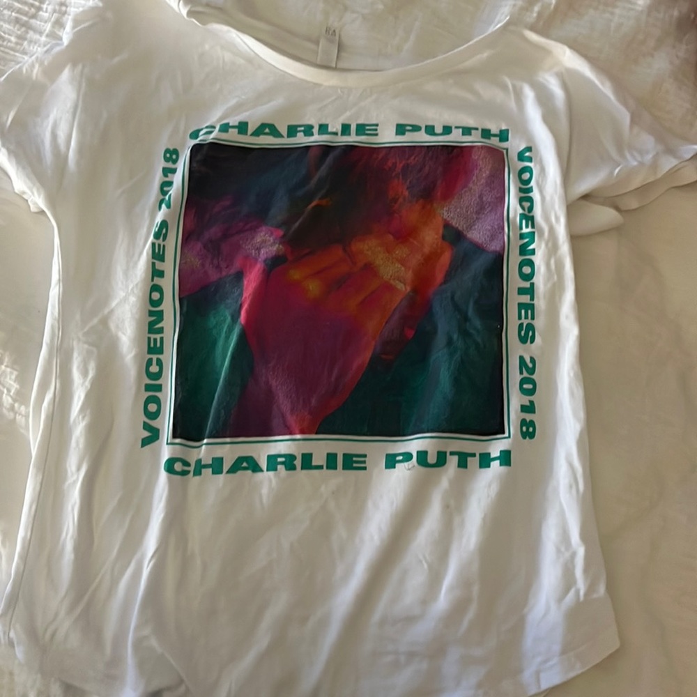Charlie Puth 2018 concert shirt.